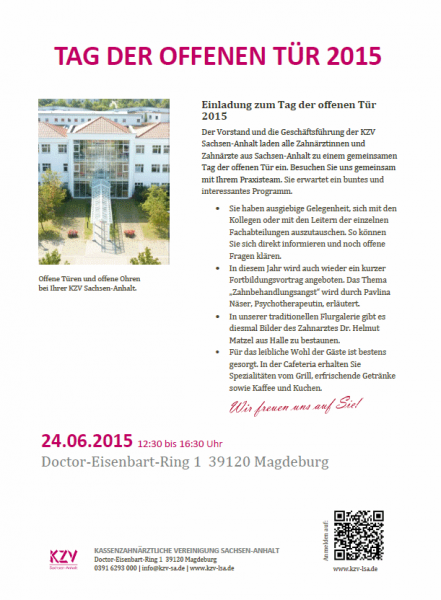 Tag der offenen Tür am 24. Juni 2015